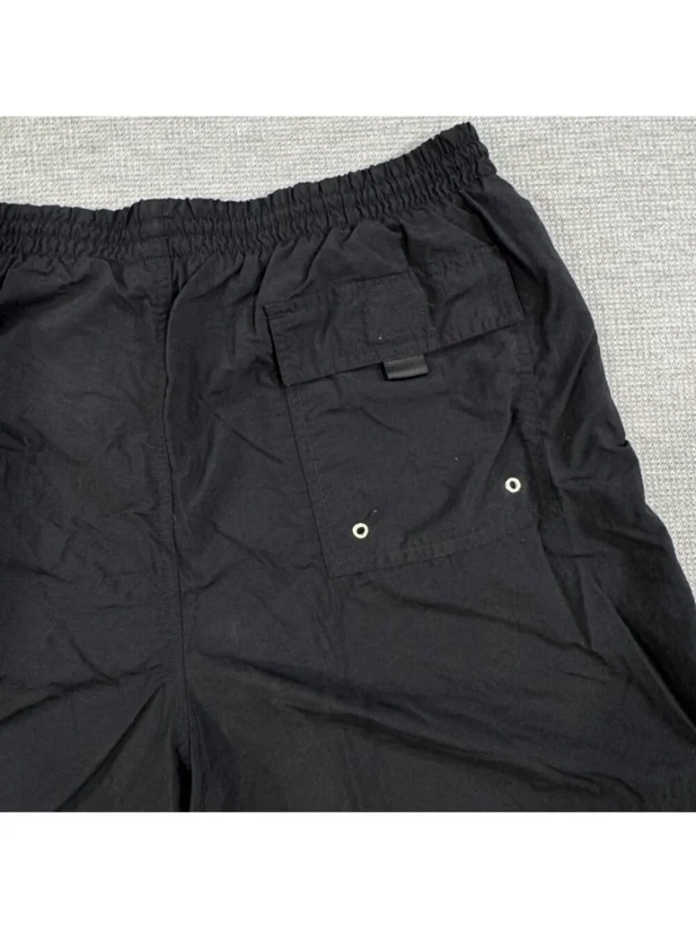 Vtg 90s Pro Spirit Swim Trunks Mens L Black Red White Nylon Mesh Lined Shorts